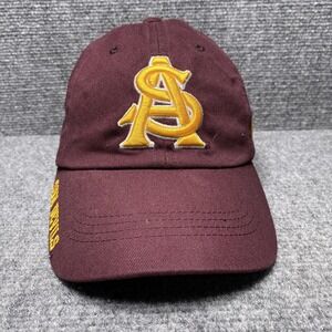 Arizona State Sun Devils Hat Cap Strap Back Maroon Yellow NCAA Baseball Mens